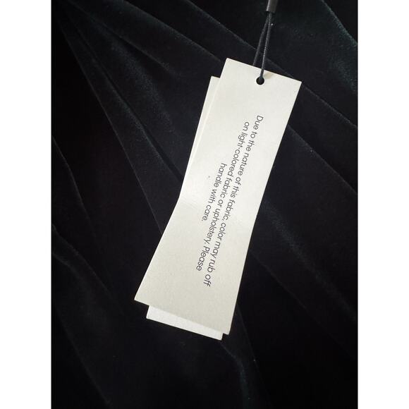 NWT CALVIN KLEIN WOMENS 10 VELVET WRAP LONG SLEEVE DRESS GREEN 80s HOLIDAY - Picture 9 of 9